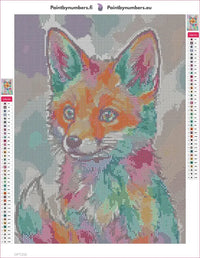 Thumbnail for Watercolor Fox timanttimaalauksen liimapintainen canvas 30x40cm