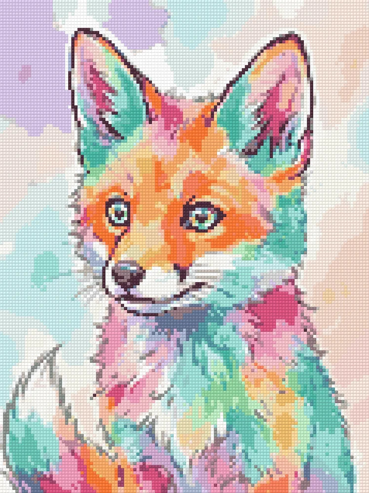 Timanttikuvio - Watercolor Fox
