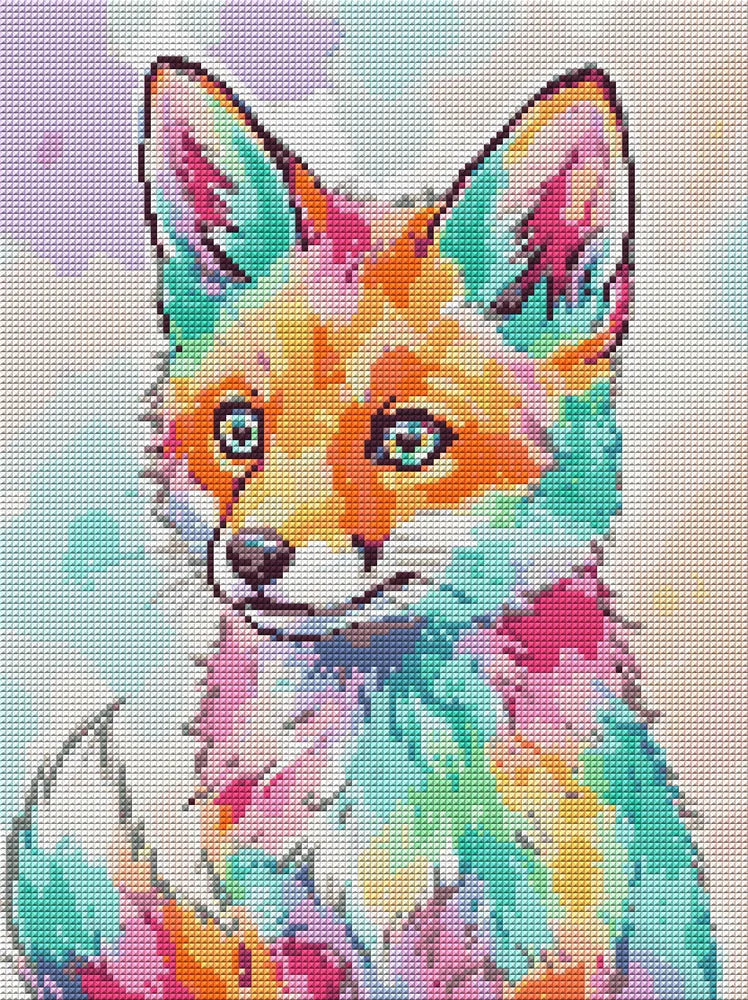 Timanttikuvio - Watercolor Fox