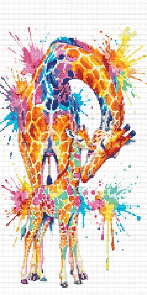Timanttikuvio - Watercolor Giraffes