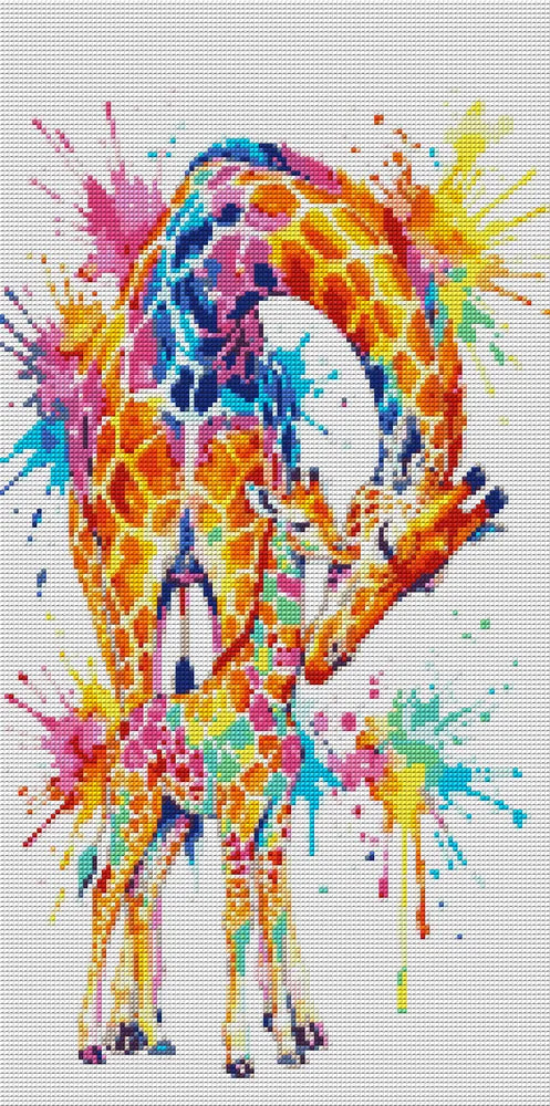 Timanttikuvio - Watercolor Giraffes