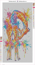 Thumbnail for Watercolor Giraffes timanttimaalauksen liimapintainen canvas 30x60cm