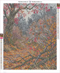 Thumbnail for Waxwings in Autumn Forest timanttimaalauksen liimapintainen canvas 40x50cm