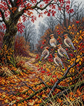 Thumbnail for Waxwings in Autumn Forest, 40x50 cm timanttimaalaus – koko kuvion esikatselu ilman lähikuvaa