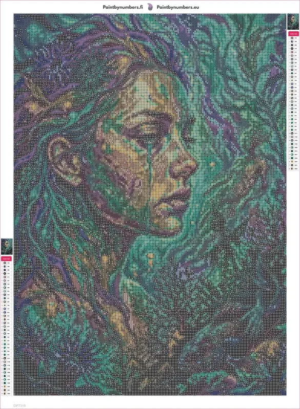 Weeping Woman timanttimaalauksen liimapintainen canvas 50x70cm