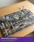 Thumbnail for Valmiin numeromaalauksen havainnekuva - Whale Skeleton in Museum 70x40cm