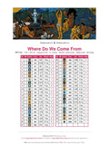 Thumbnail for Where Do We Come From timanttimaalauksen värikartta – 41 DMC-väriä