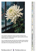 Thumbnail for Värikartta ja ohjeet - White Chrysanthemum by Window 60x80cm