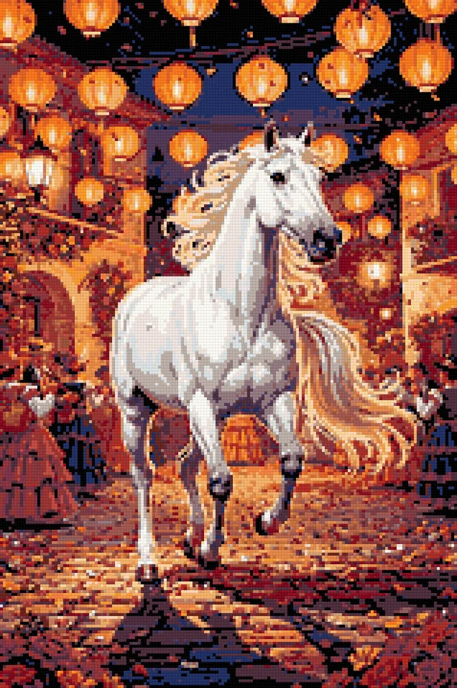 Timanttikuvio - White Horse in Festival