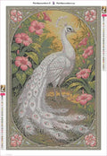 Thumbnail for White Peacock Frame timanttimaalauksen liimapintainen canvas 40x60cm
