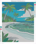Thumbnail for White Sand timanttimaalauksen liimapintainen canvas 40x50cm