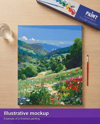 Thumbnail for Valmiin numeromaalauksen havainnekuva - Wildflower Meadow 40x50cm