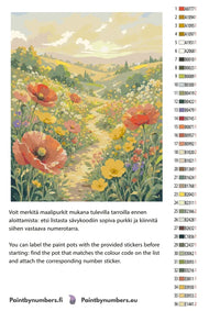 Thumbnail for Värikartta ja ohjeet - Wildflower Meadow Path 40x50cm