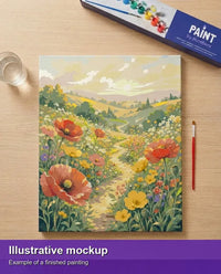 Thumbnail for Valmiin numeromaalauksen havainnekuva - Wildflower Meadow Path 40x50cm
