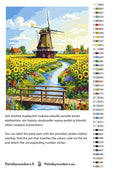 Thumbnail for Värikartta ja ohjeet - Windmill and Sunflower Field 40x50cm