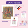 Thumbnail for Window Box Blooms 40x50cm timanttimaalauspaketin sisalto: liimapintainen canvas, varikartta, tyokalut ja timanttipussit