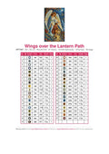 Thumbnail for Wings over the Lantern Path timanttimaalauksen värikartta – 37 DMC-väriä
