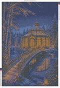 Thumbnail for Winter Gazebo timanttimaalauksen liimapintainen canvas 80x120cm