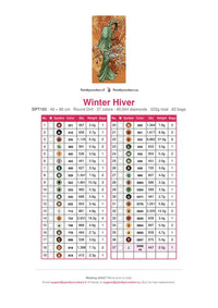 Thumbnail for Winter Hiver timanttimaalauksen värikartta – 37 DMC-väriä