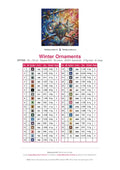 Thumbnail for Winter Ornaments timanttimaalauksen värikartta – 35 DMC-väriä