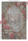 Thumbnail for Winter Window timanttimaalauksen liimapintainen canvas 40x60cm