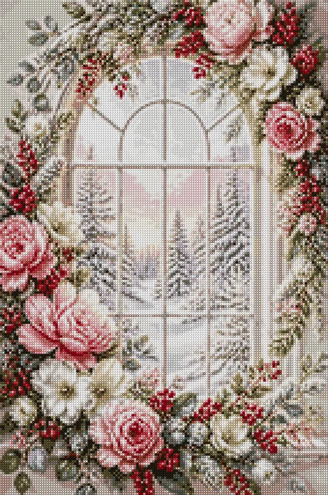 Timanttikuvio - Winter Window