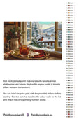 Thumbnail for Värikartta ja ohjeet - Winter Window Tea Scene 60x40cm