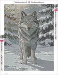 Thumbnail for Winter Wolf timanttimaalauksen liimapintainen canvas 30x40cm
