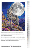 Thumbnail for Värikartta ja ohjeet - Wolf Howling at Moon 40x50cm