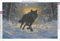 Thumbnail for Wolves in Winter timanttimaalauksen liimapintainen canvas 60x40cm