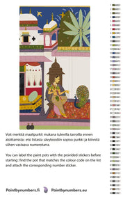 Thumbnail for Värikartta ja ohjeet - Woman Addressing a Peacock Gujari Ragini of Megh 40x70cm