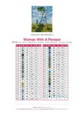 Thumbnail for Woman With A Parasol timanttimaalauksen värikartta – 43 DMC-väriä