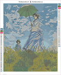 Thumbnail for Woman With A Parasol timanttimaalauksen liimapintainen canvas 40x50cm
