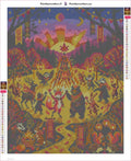 Thumbnail for Woodland Animals Festival Night timanttimaalauksen liimapintainen canvas 40x50cm