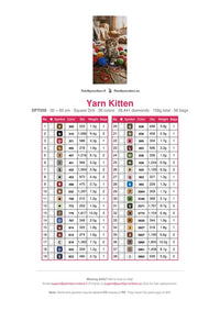 Thumbnail for Yarn Kitten timanttimaalauksen värikartta – 38 DMC-väriä