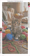 Thumbnail for Yarn Kitten timanttimaalauksen liimapintainen canvas 30x60cm
