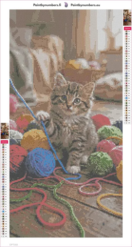 Yarn Kitten timanttimaalauksen liimapintainen canvas 30x60cm