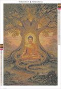 Thumbnail for Zen Meditation timanttimaalauksen liimapintainen canvas 40x60cm