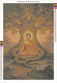 Thumbnail for Zen Meditation timanttimaalauksen liimapintainen canvas 40x60cm