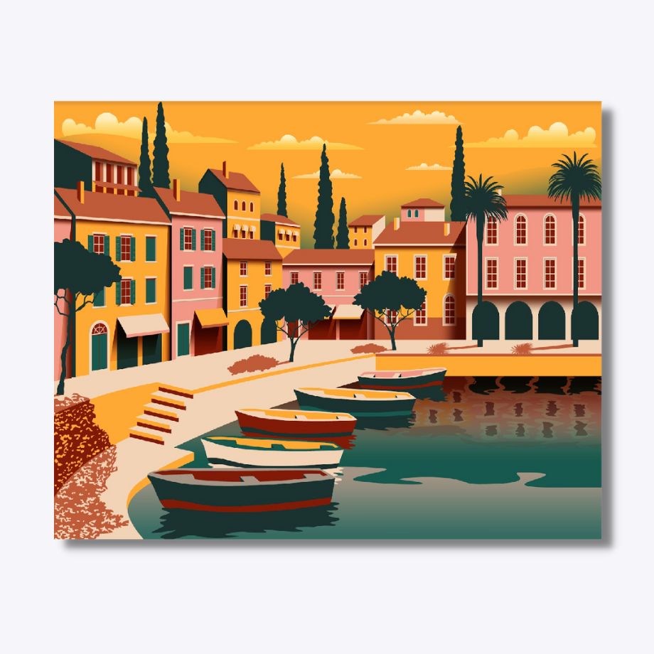 Harbor Holiday 40x50cm - Timanttimaalaus