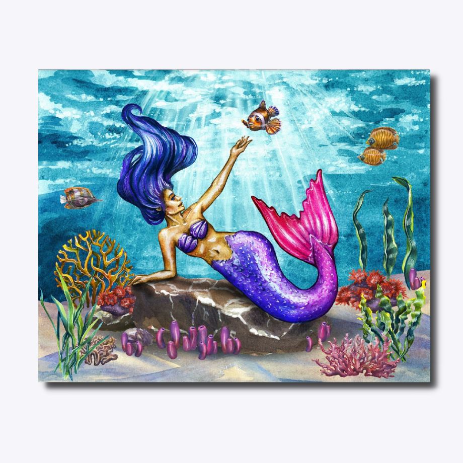 Oceanic Mermaid 60x80cm - Iso Timanttimaalaus