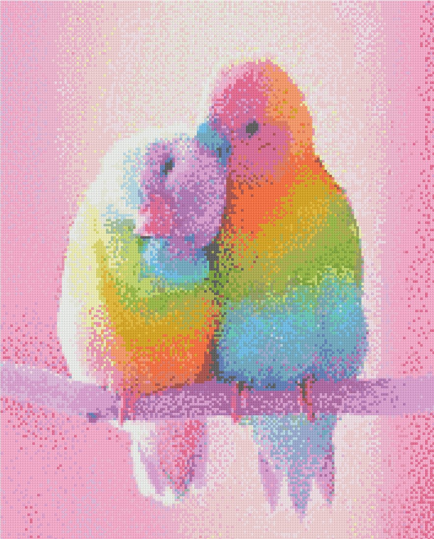 Lovebirds Forever 40x50cm - Timanttimaalaus