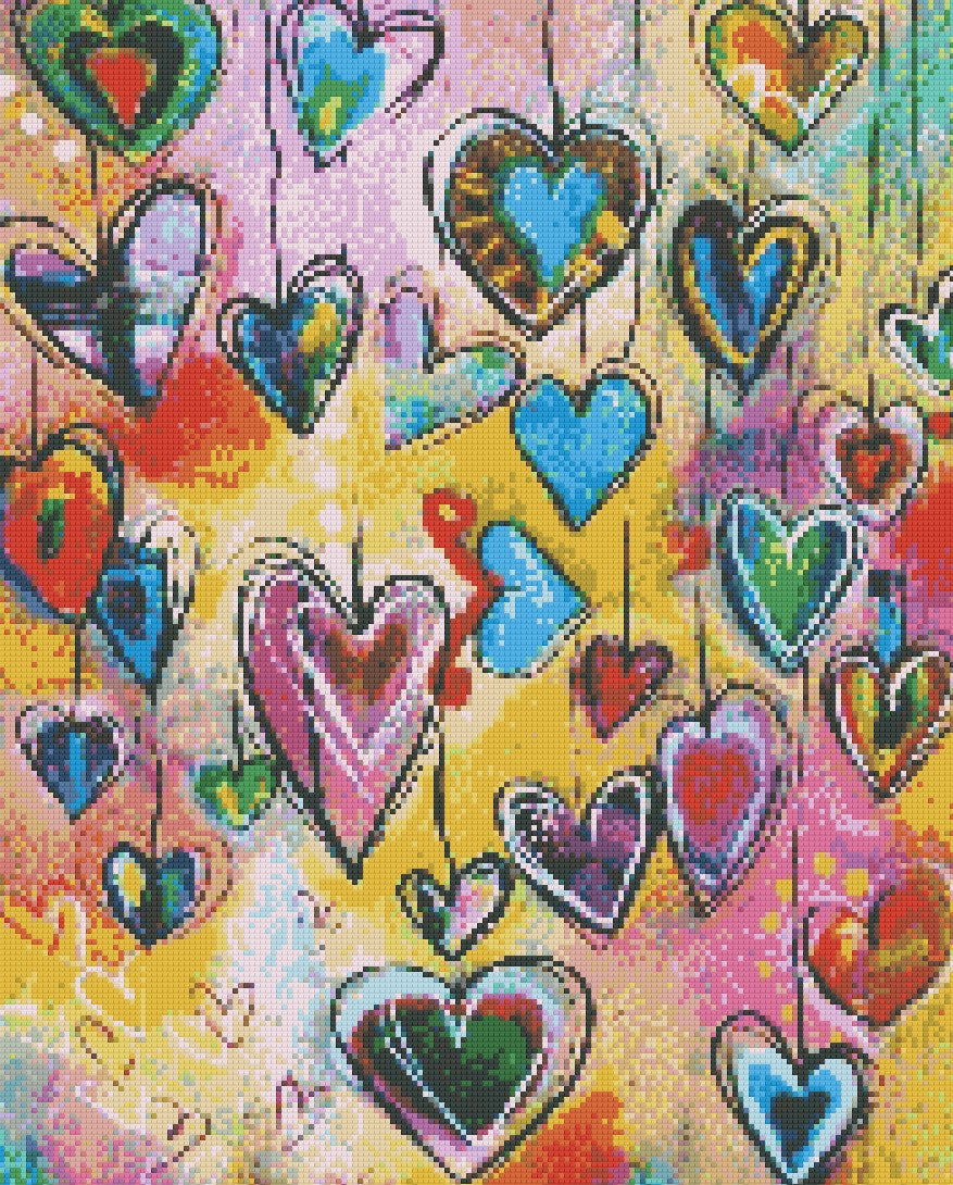 Colours of the Heart 40x50cm - Timanttimaalaus