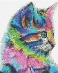 Thumbnail for Colorful Feline 30x40cm - Timanttimaalaus