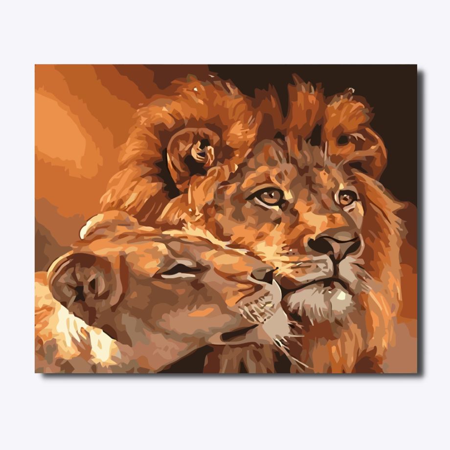 Loving Lions - Paint By Numbers