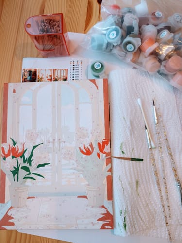 Valmis Garden Doors -numeromaalaus asiakkaan kotona